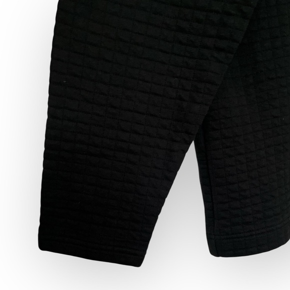 Sons Of Fortune Black Textured Grid Quilted Quarter-Zip Pullover Sweater XL - Picture 6 of 9